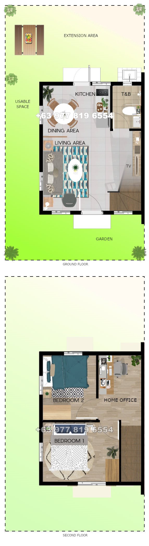 Frielle Floor Plan House and Lot in Lipa